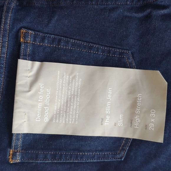 NWT Everlane Uniform Men Jeans The Slim Jean High Stretch Dark Indigo Denim - Picture 6 of 13